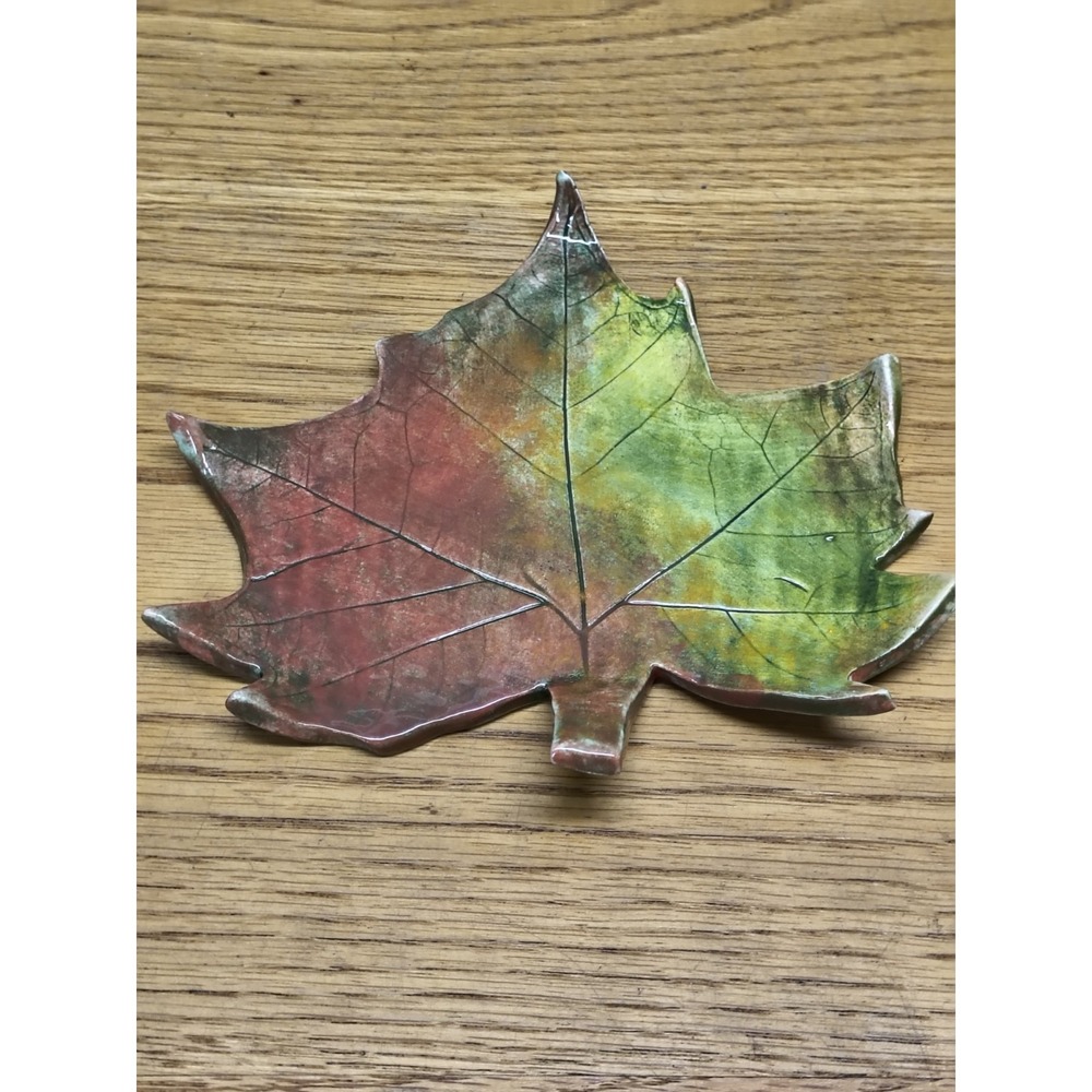 The Brookwood Community - Handcrafted Ceramic Autumn Fall‎ Maple Leaf Tray